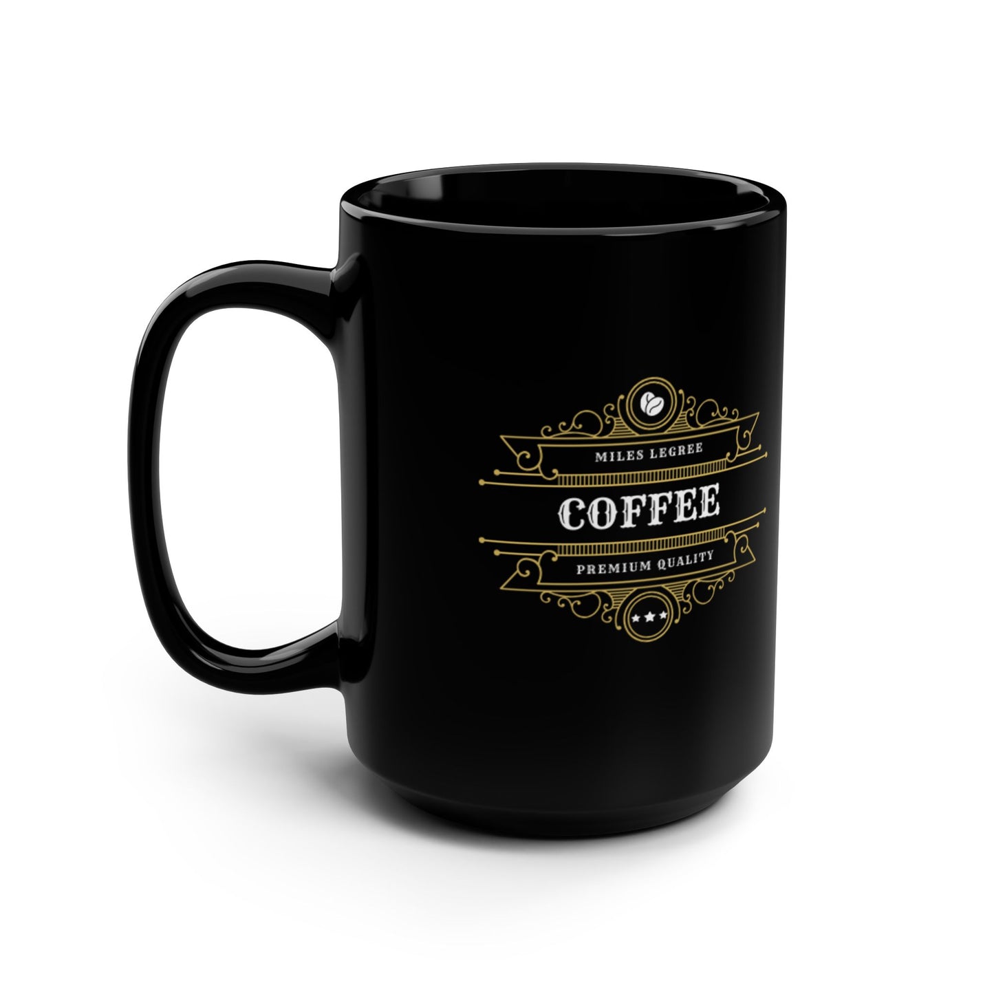 Elegant Black Coffee Mug - 15oz Premium Quality
